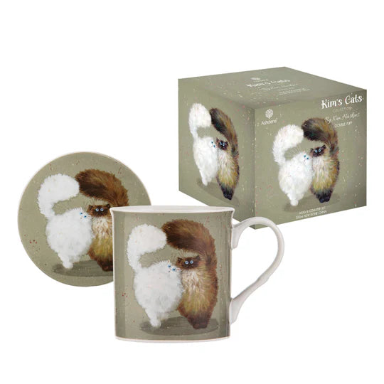 Ashdene Kim's Cats Collection Mug & Saucer | Double Puff