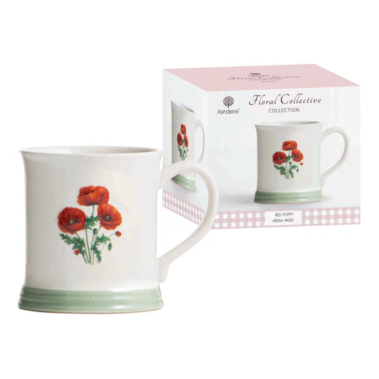 Ashdene Floral Collective Mug | Red Poppy