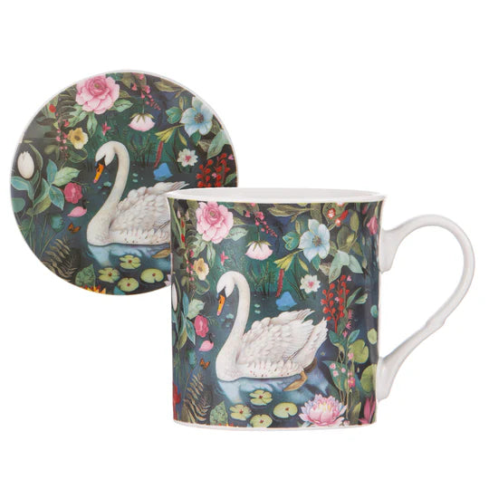 Ashdene Zen Garden Collection Mug & Coaster | Swan