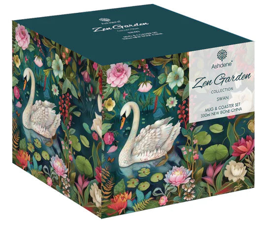 Ashdene Zen Garden Collection Mug & Coaster | Swan