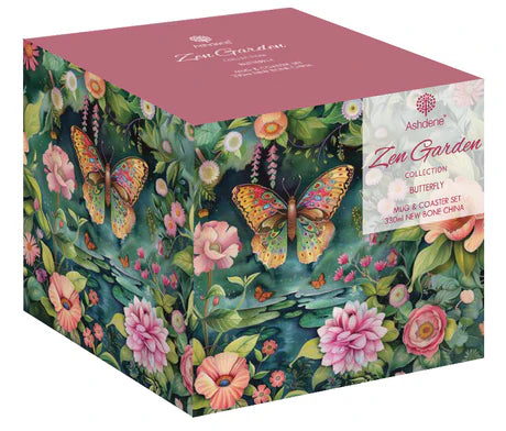 Ashdene Zen Garden Collection Mug & Coaster | Butterfly