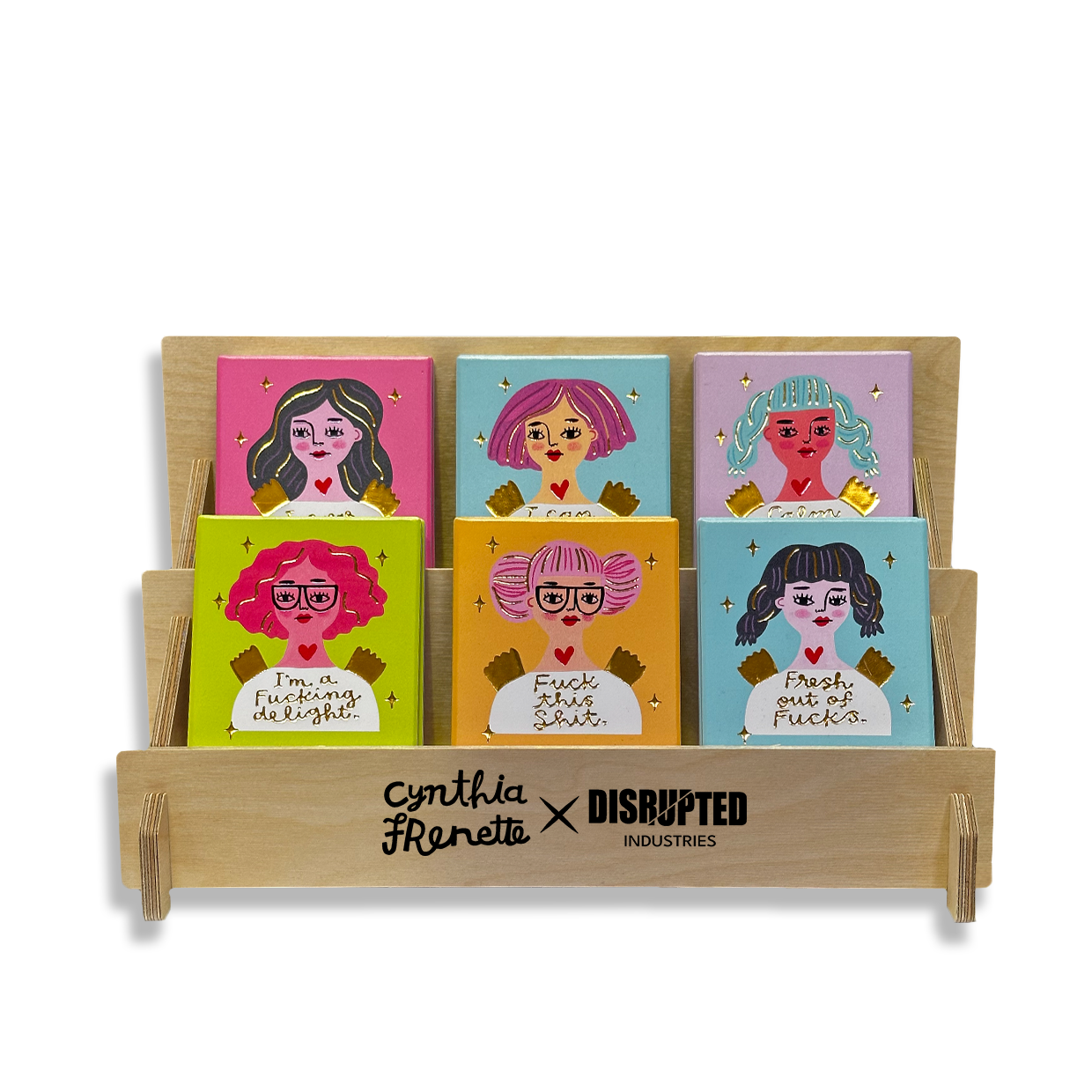 Disrupted Industries - Deluxe Ceramic Coaster Sets - Display Included