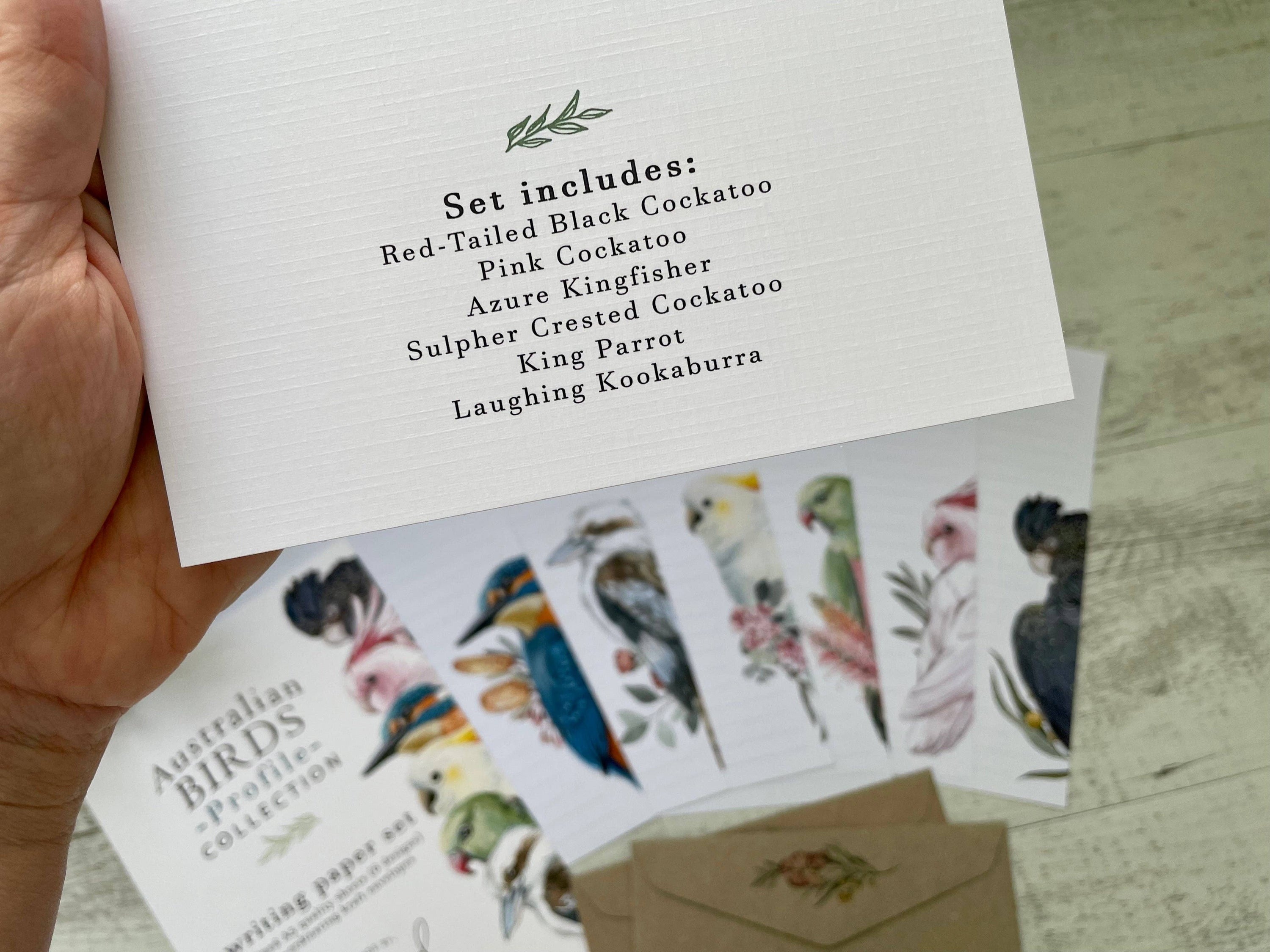 Australian Birds Profile Letter Writing Paper Set