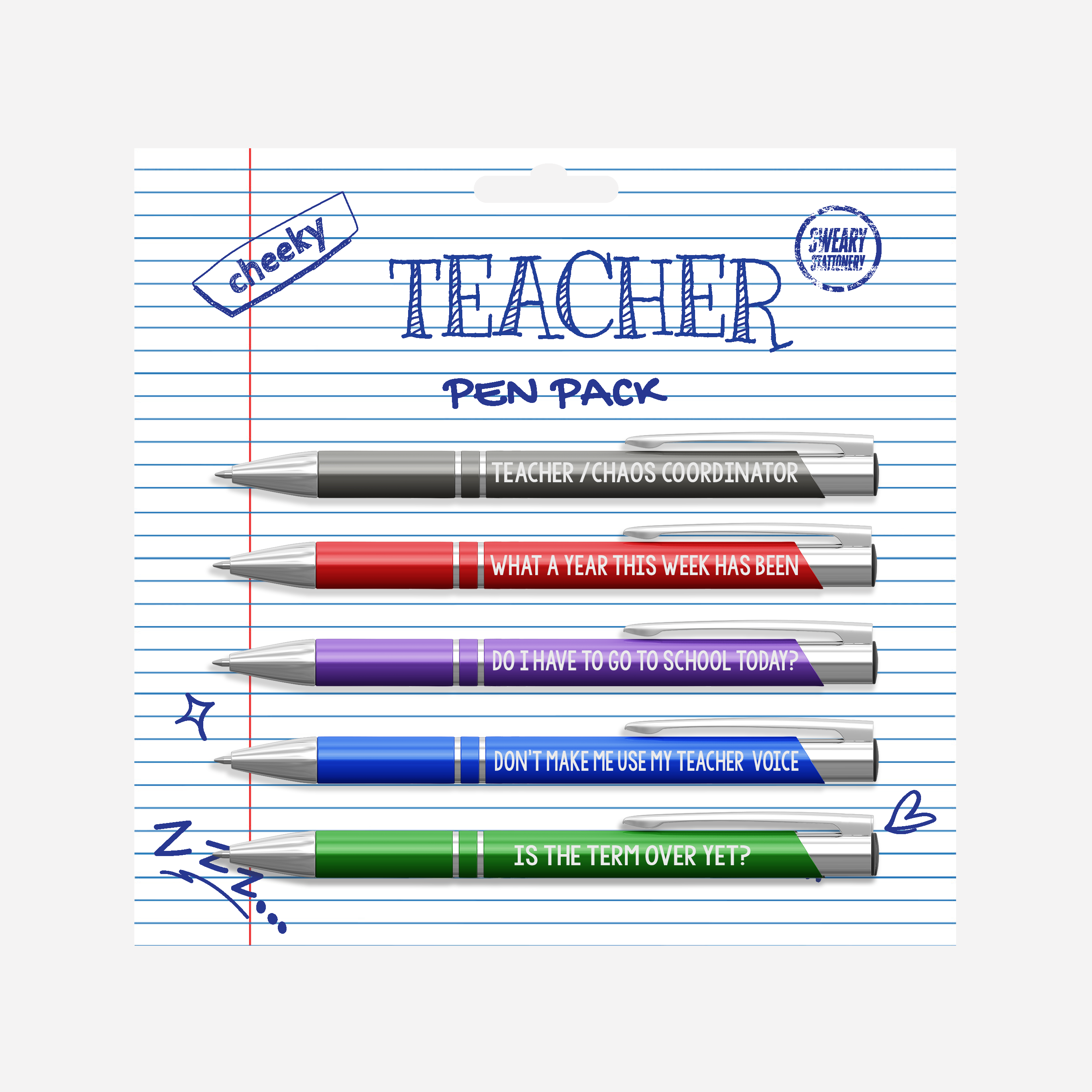 Disrupted Industries Pens 5pk | Cheeky Teacher