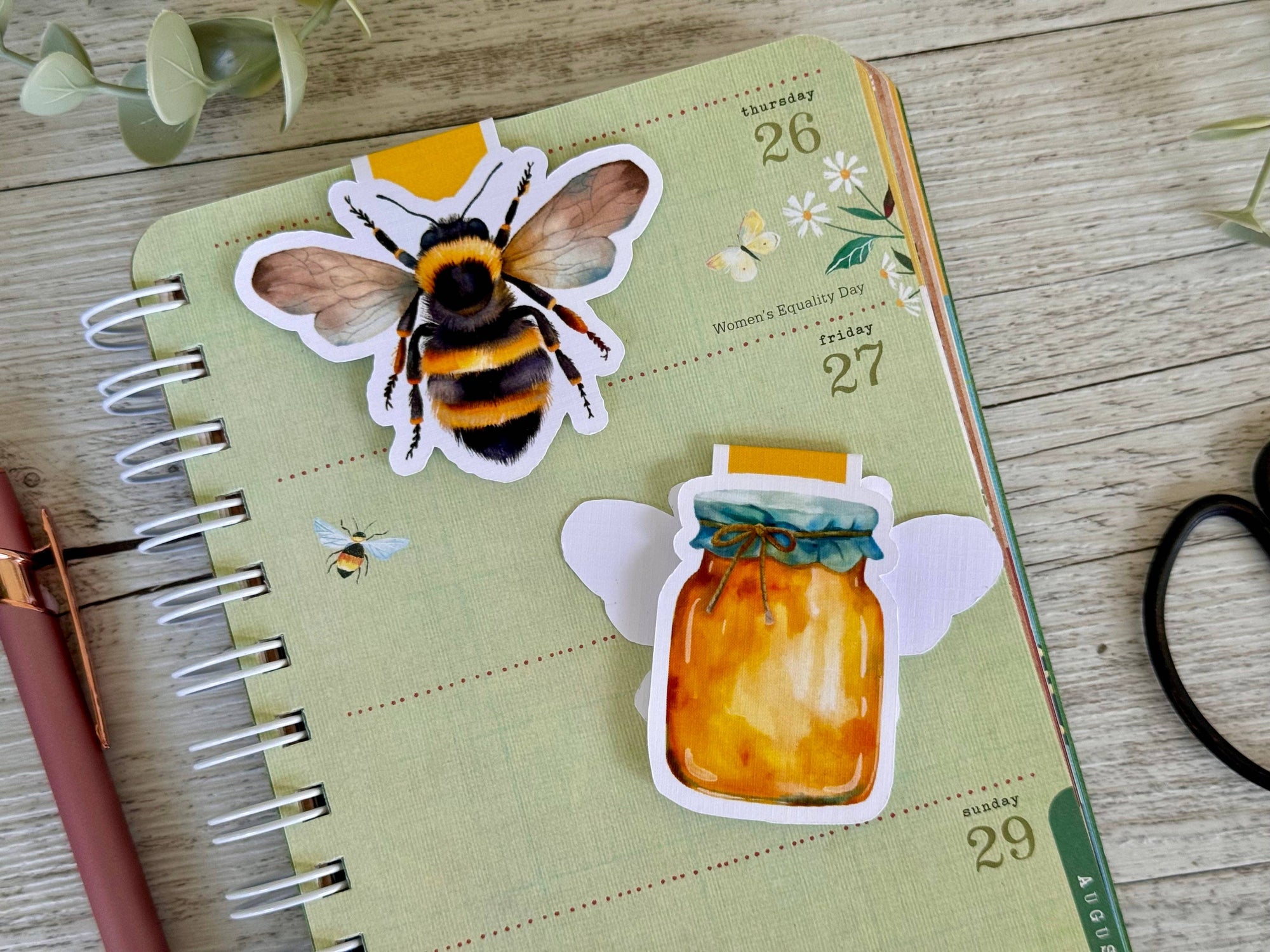 Bee & Honey Magnetic Bookmarks