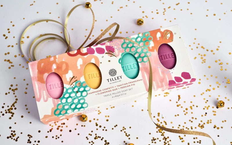 Tillley Festive Triple Milled Oval Soap Set