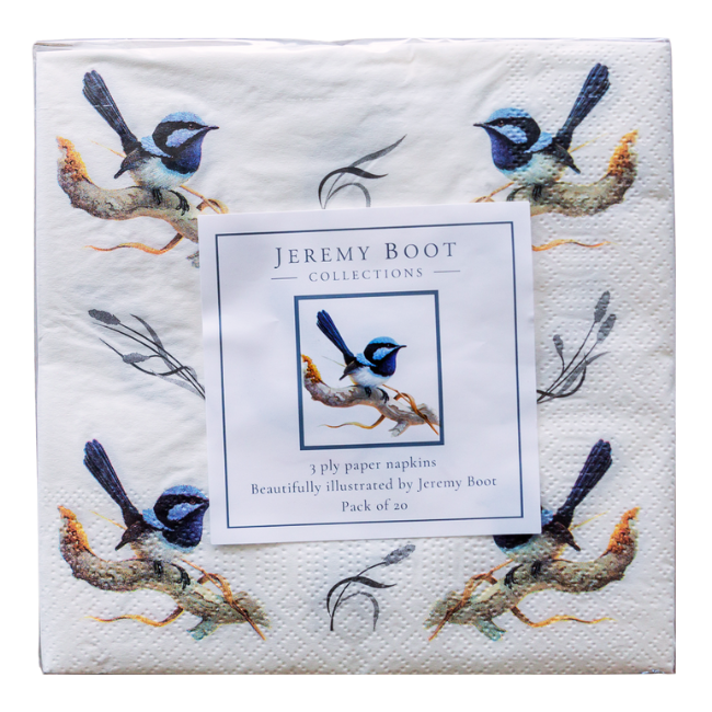 Jeremy Boot Collection Paper Napkins | Blue Wren