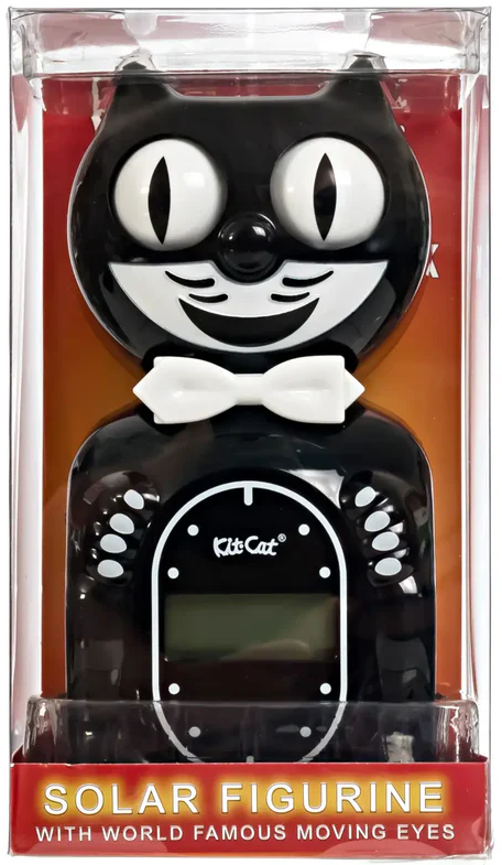 Kit-Cat Solar Digital Alarm Klock Classic Black