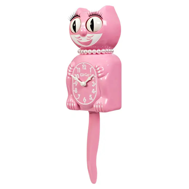 Kit-Cat Clock Pink Satin Lady