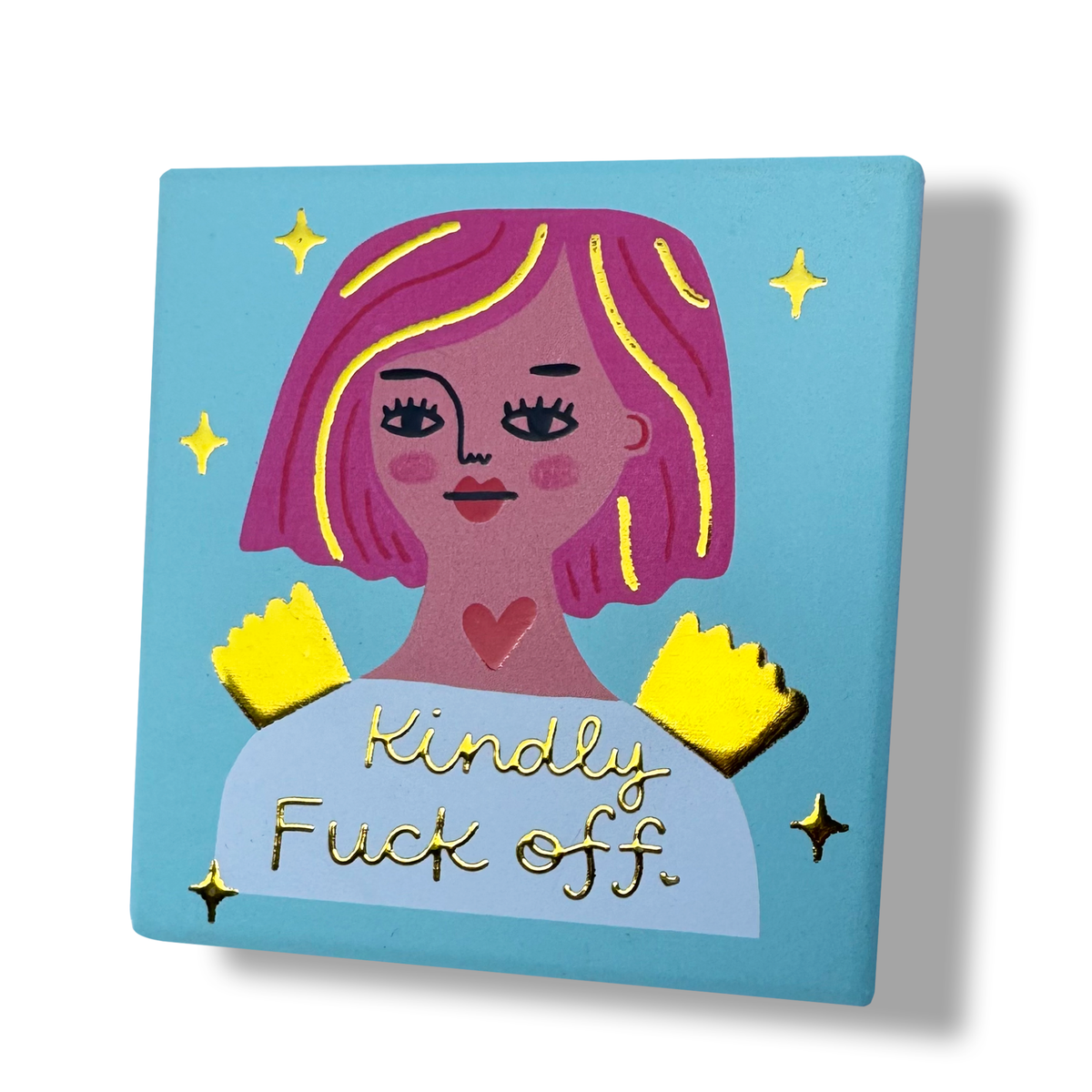 Disrupted Industries - Kindly Fuck Off Deluxe Ceramic Coaster