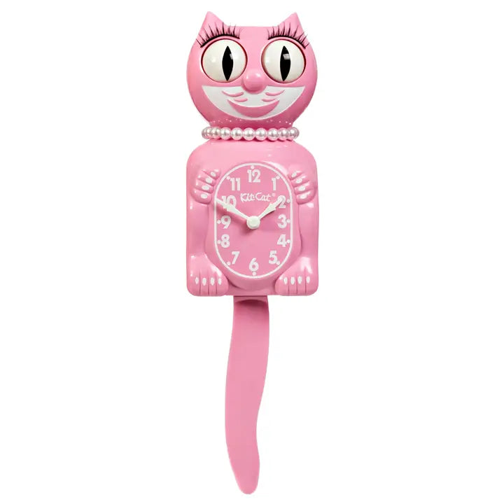 Kit-Cat Clock Pink Satin Lady