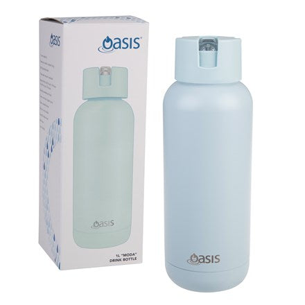 Oasis Ceramic 1L Moda Drink Bottle | Blue