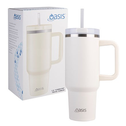 Oasis SS Commuter 1.2L Travel Tumbler | Alabaster