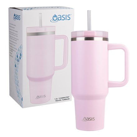 Oasis SS Commuter 1.2L Travel Tumbler | Pink Lemonade