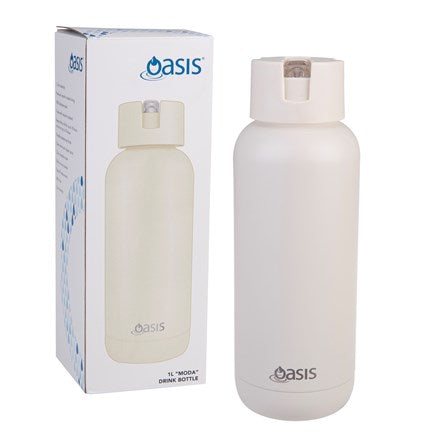 Oasis Ceramic 1L Moda Drink Bottle | Alabaster