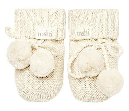 Toshi Organic Booties | Cream [Size:00]