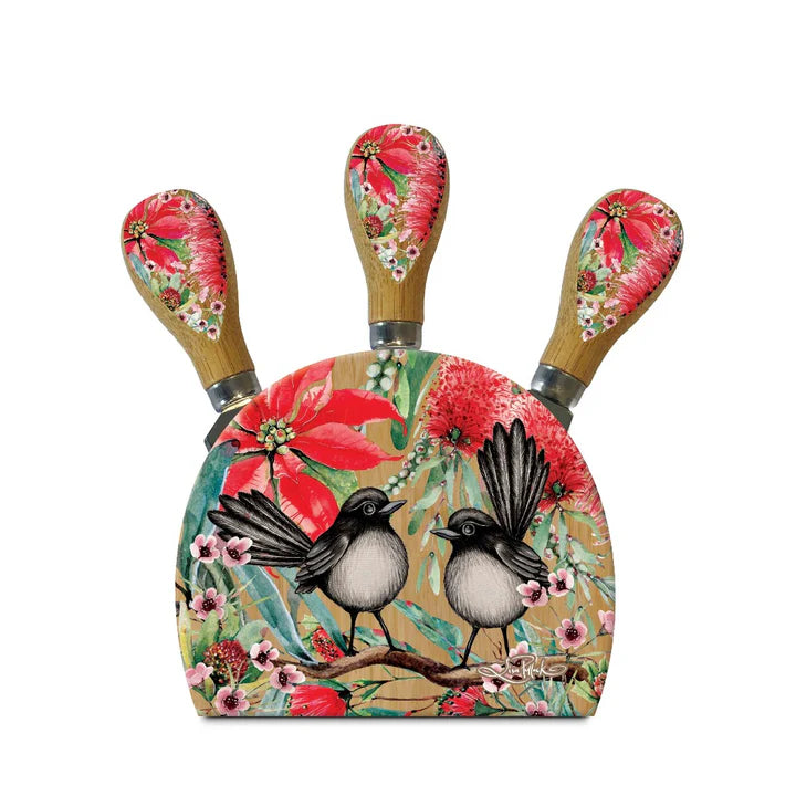 Lisa Pollock Cheese Knives with Magnetic Stand | Willy Wagtails