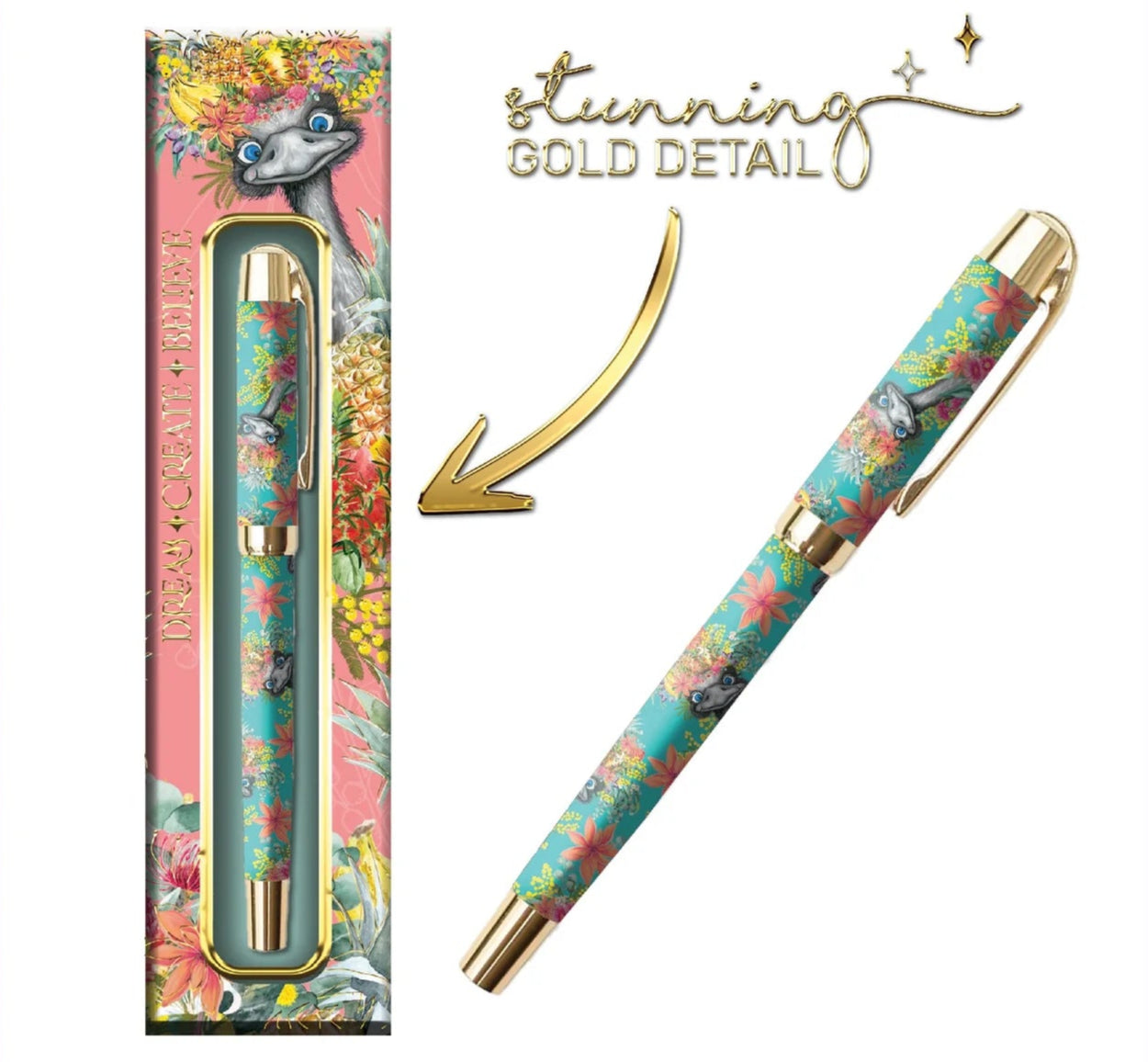 Lisa Pollock Designer Pen in Gift Box | Happy Emu