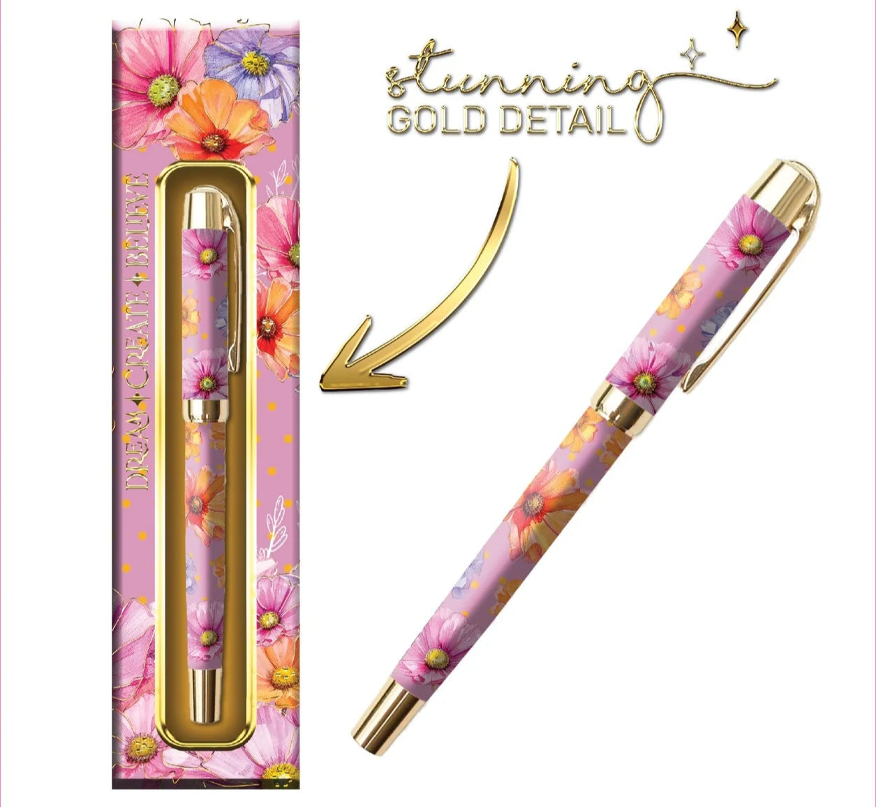 Lisa Pollock Designer Pen in Gift Box | Wistful Wildflowers