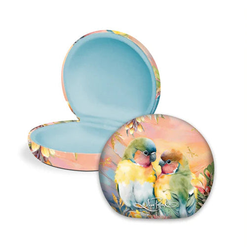 Lisa Pollock Small Travel Case | Sunset Love Birds