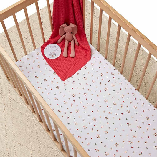 Snuggle Hunny Fitted Cot Sheet | Ladybug