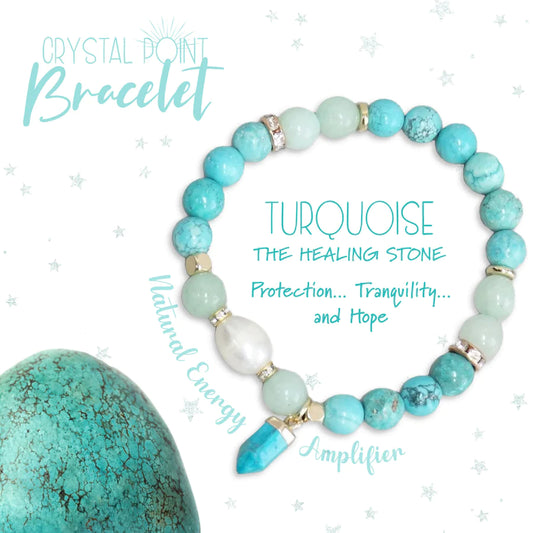 Lisa Pollock Crystal Bracelet & Box | Turquoise