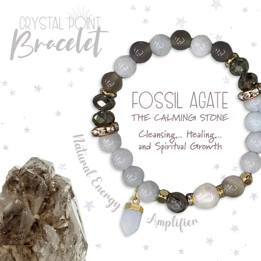 Lisa Pollock Crystal Bracelet & Box | Fossil Agate