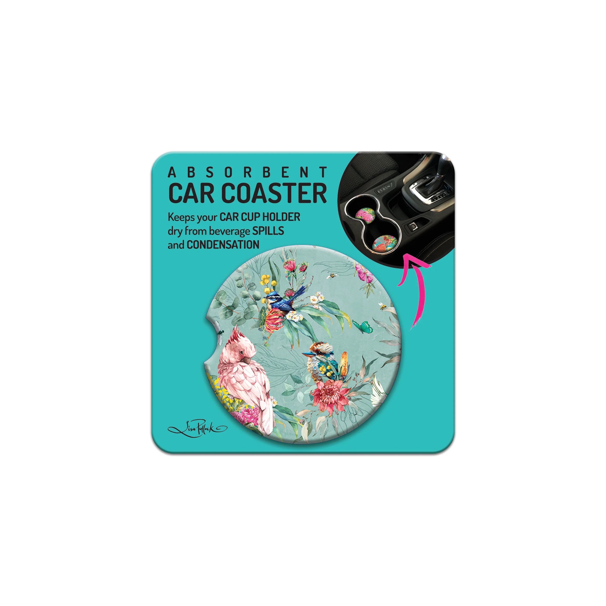 Lisa Pollock Car Coaster | Feathered Friends