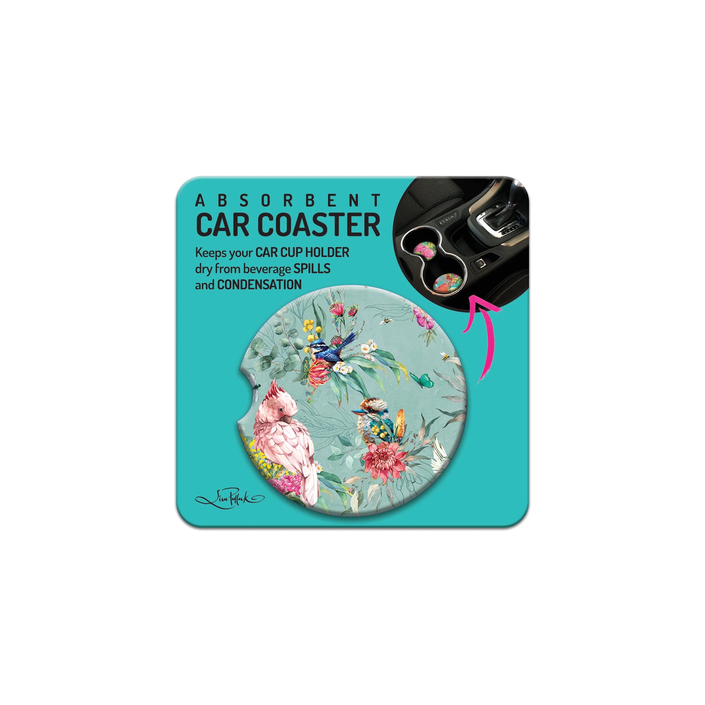 Lisa Pollock Car Coaster | Feathered Friends