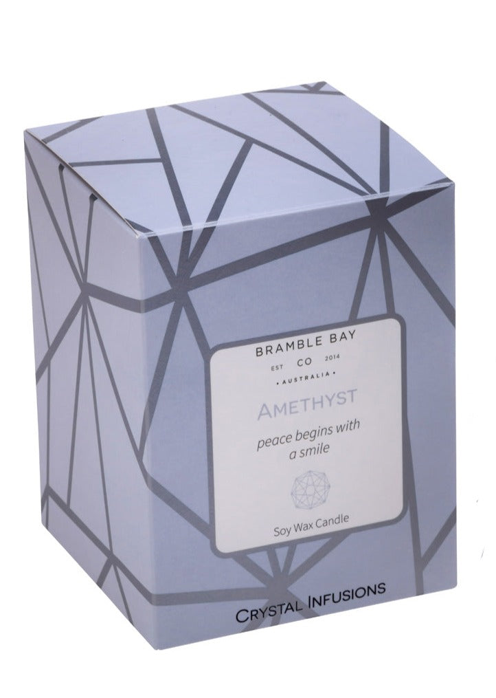 The Crystal Infusions Collection Amethyst Candle | Vanilla & Lavender