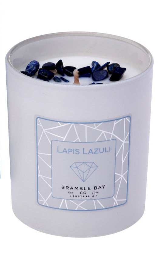 The Crystal Infusions Collection Lapis Lazuli Candle | Rose, Jasmine & Sweet Orange