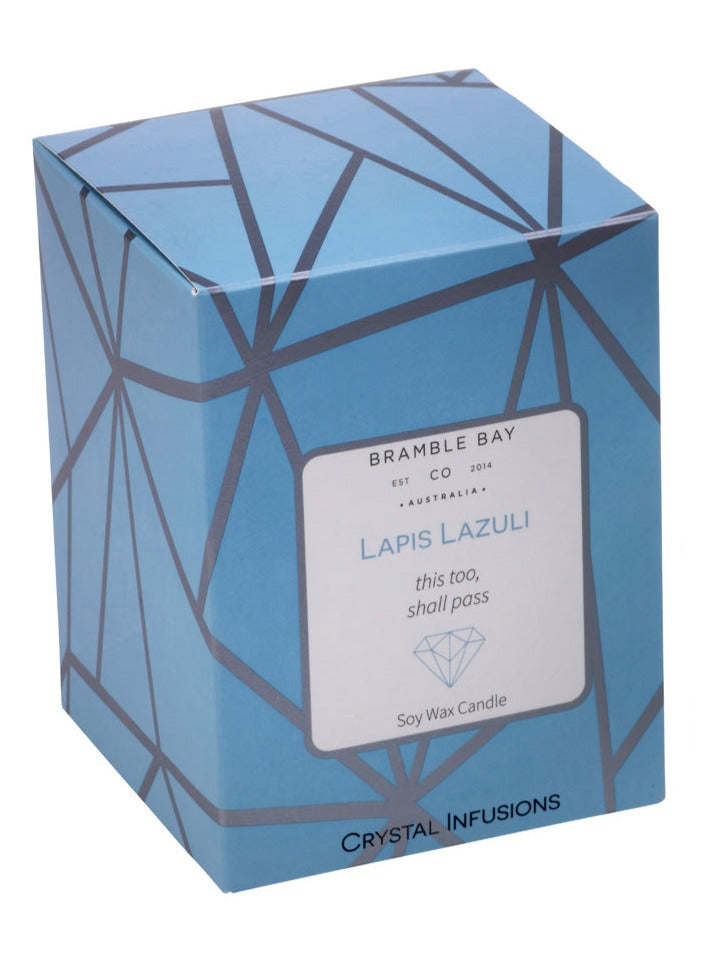 The Crystal Infusions Collection Lapis Lazuli Candle | Rose, Jasmine & Sweet Orange