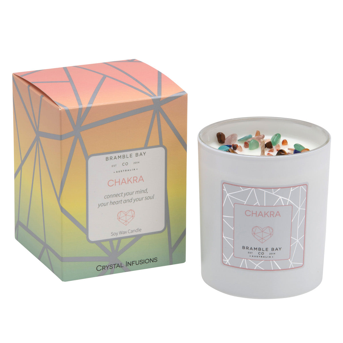 The Crystal Infusions Collection Chakra Candle | Bergamot & Lemongrass