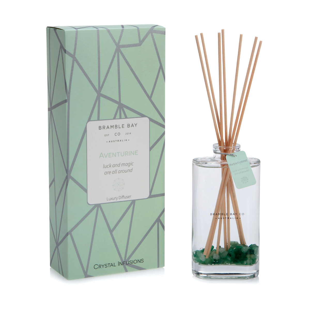 The Crystal Infusions Collection Aventurine Diffuser | Lemon Myrtle