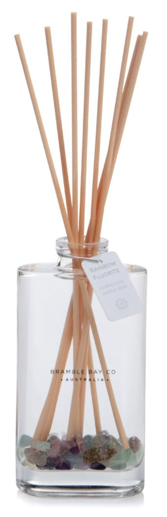 The Crystal Infusions Collection Rainbow Fluorite Diffuser | Grapefruit, Coconut & Lime