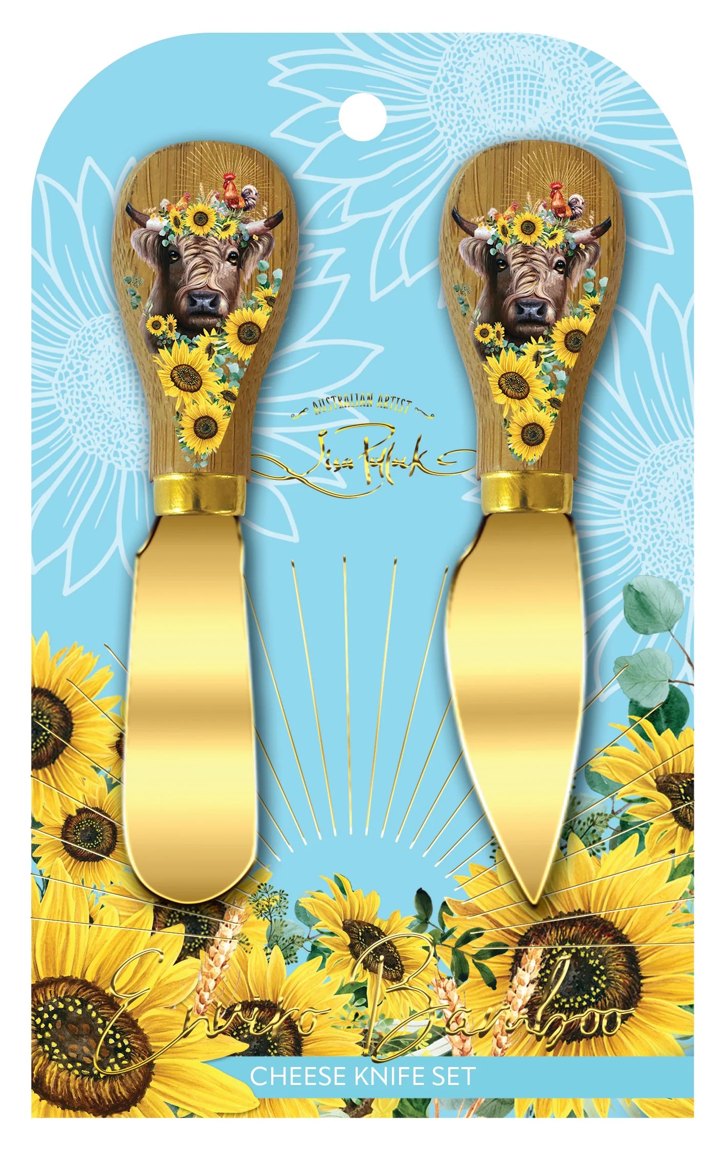 Lisa Pollock Cheese Knife Set | Sunny Highland