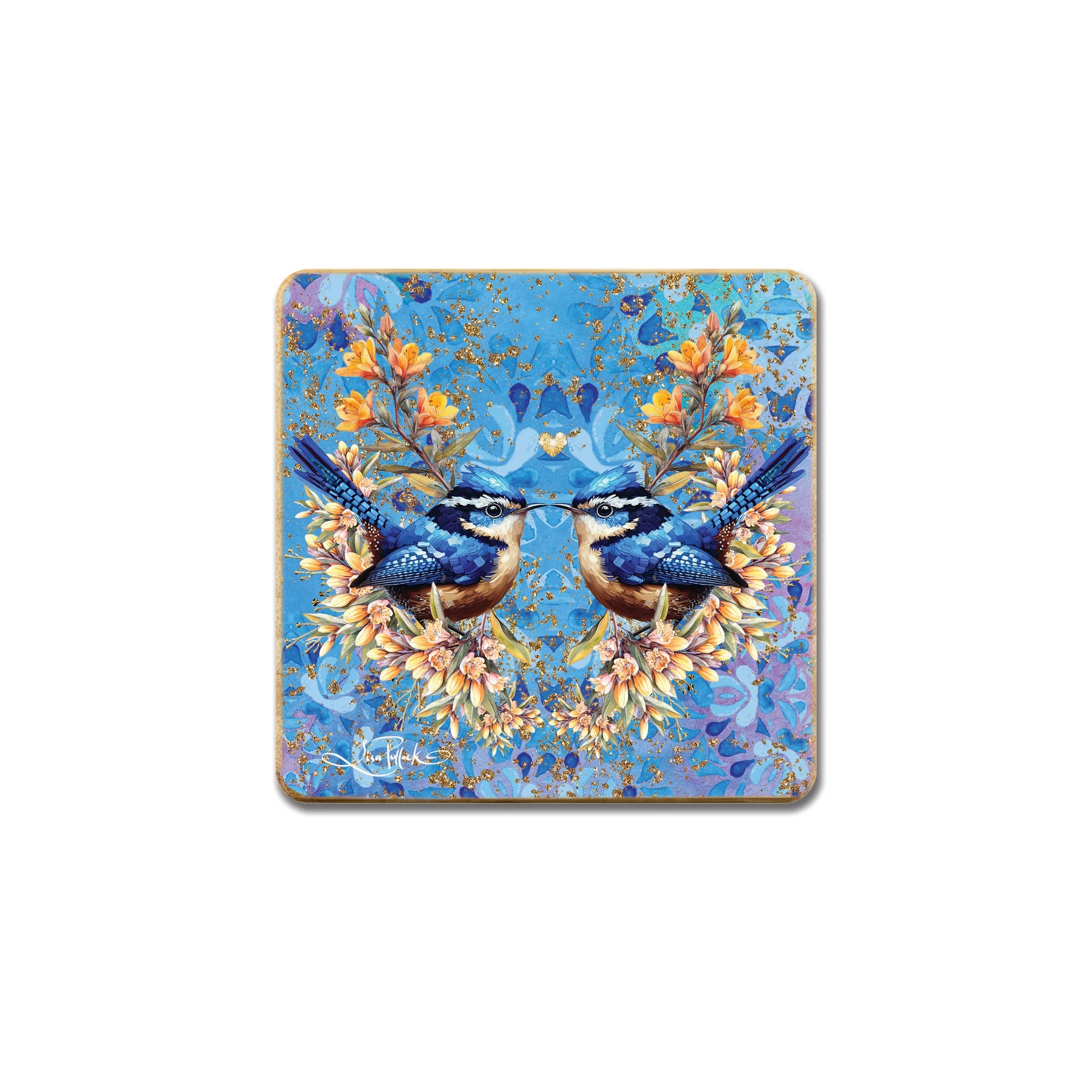 Lisa Pollock Coasters 4pk | Royal Wrens