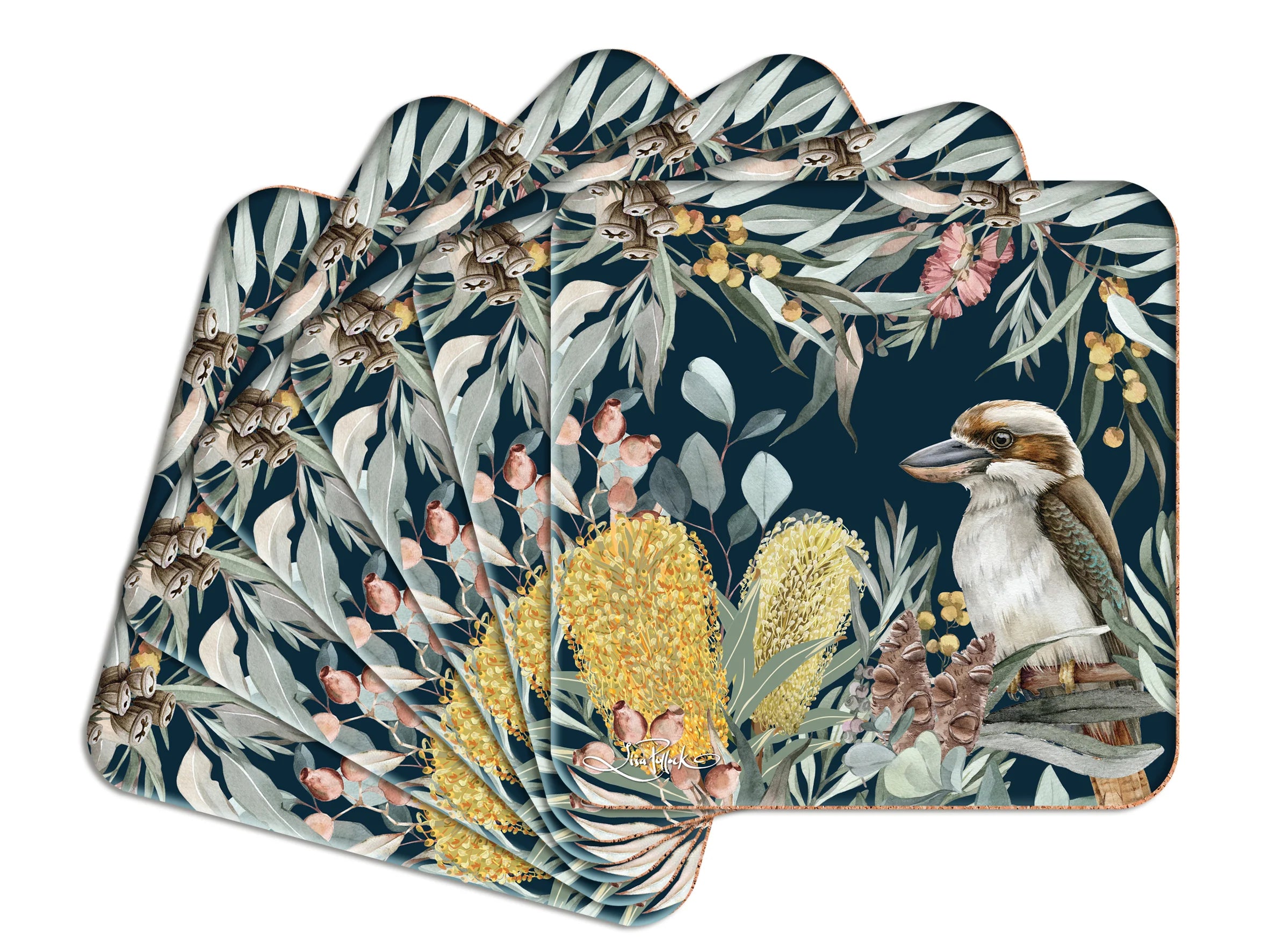 Lisa Pollock Coasters 6pk | Bush Guardian