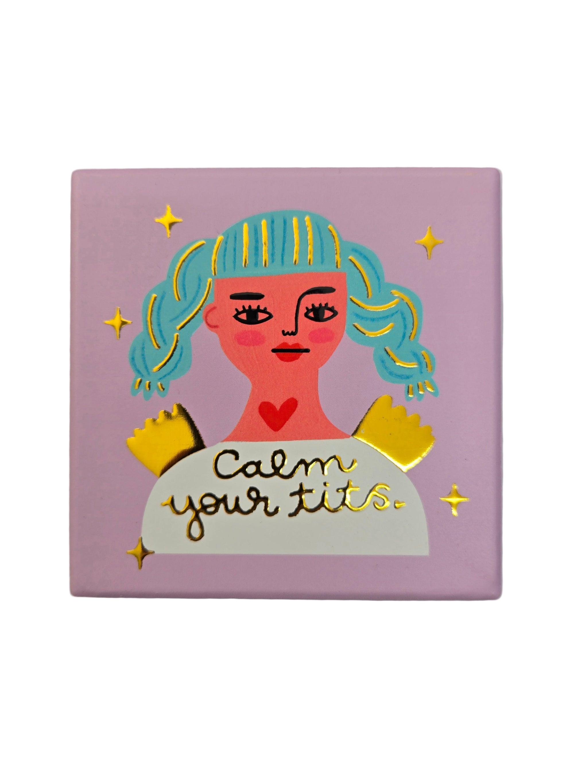 Grumpy Angel Coaster | Calm Your Tits