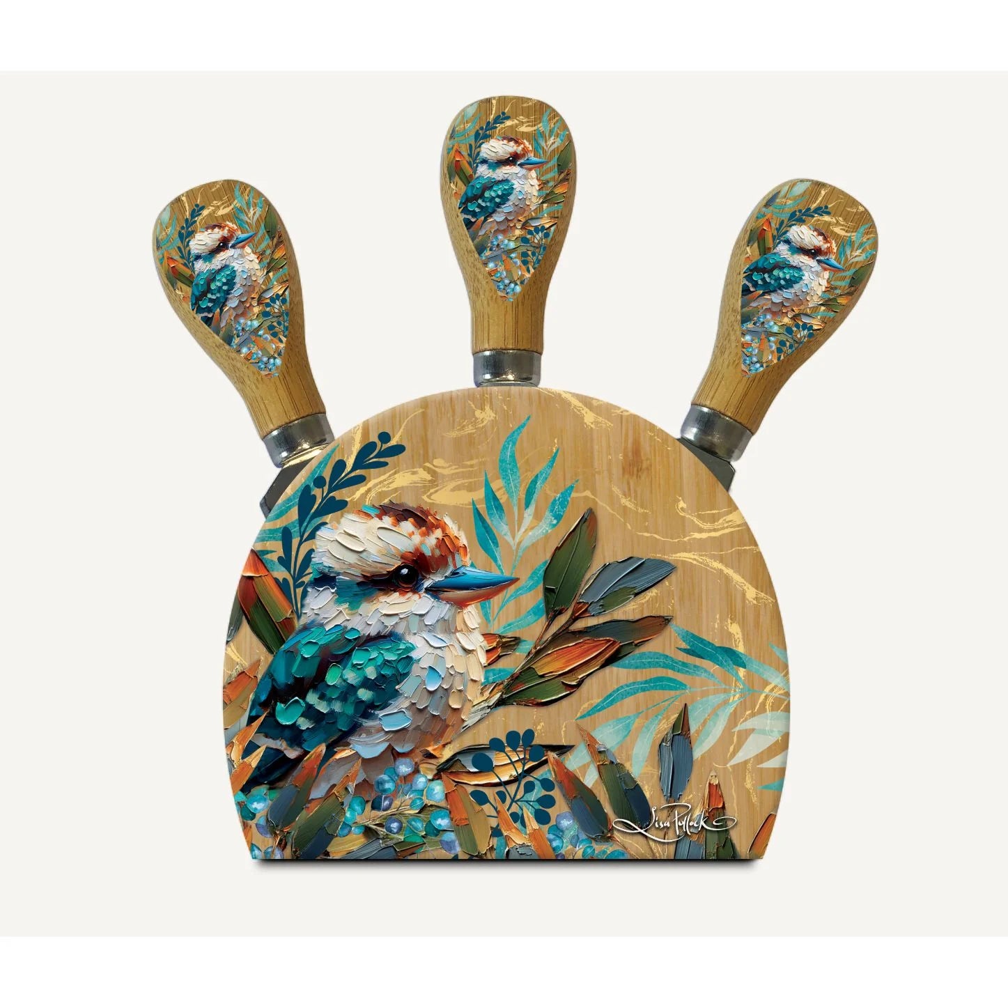Lisa Pollock Cheese Knives with Magnetic Stand | Charming Kooka