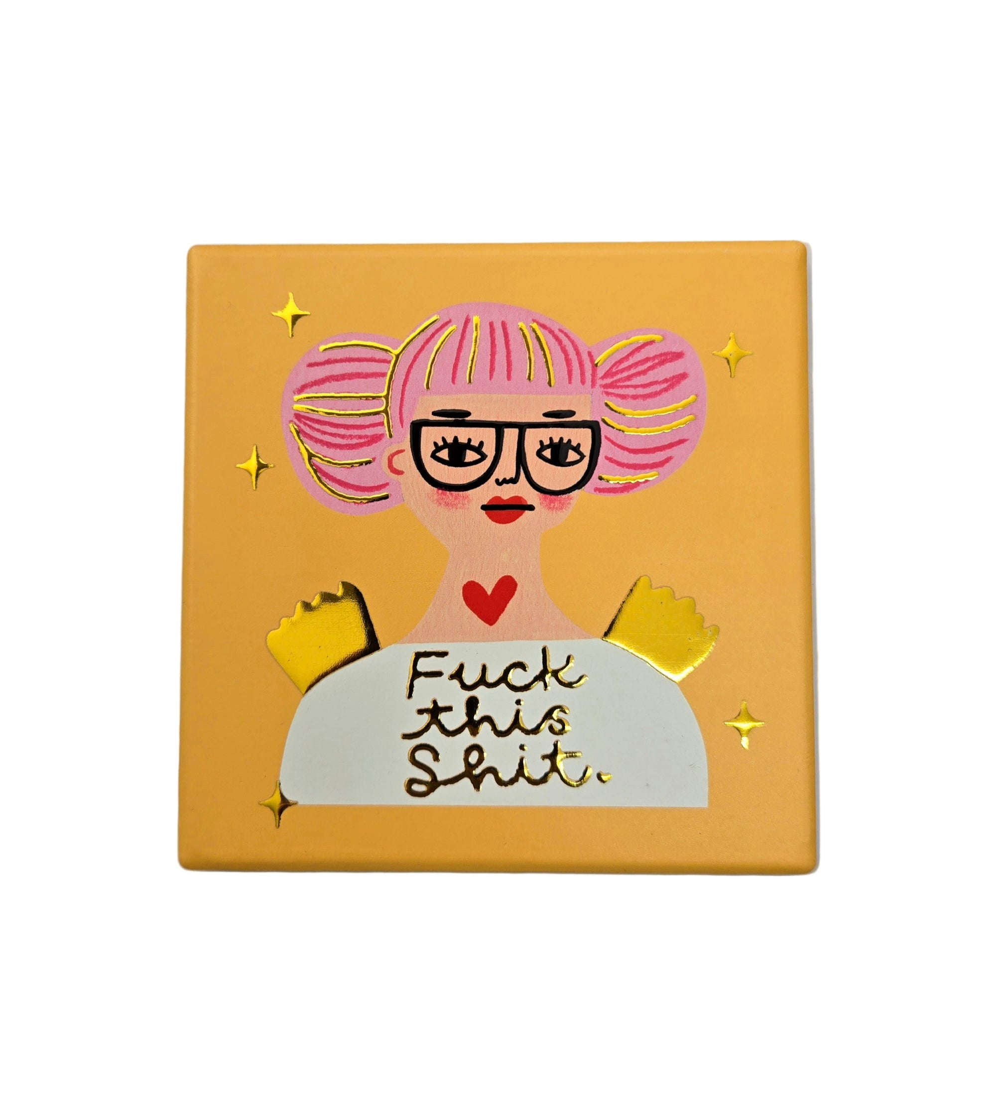 Grumpy Angel Coaster | Fuck This Shit