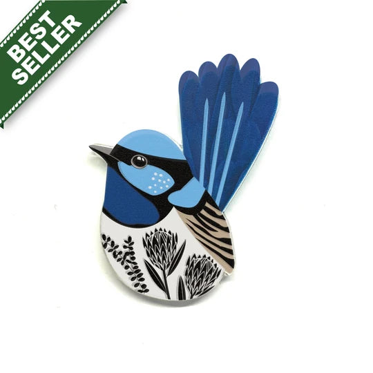 Smyle Designs | Blue Wren Pin
