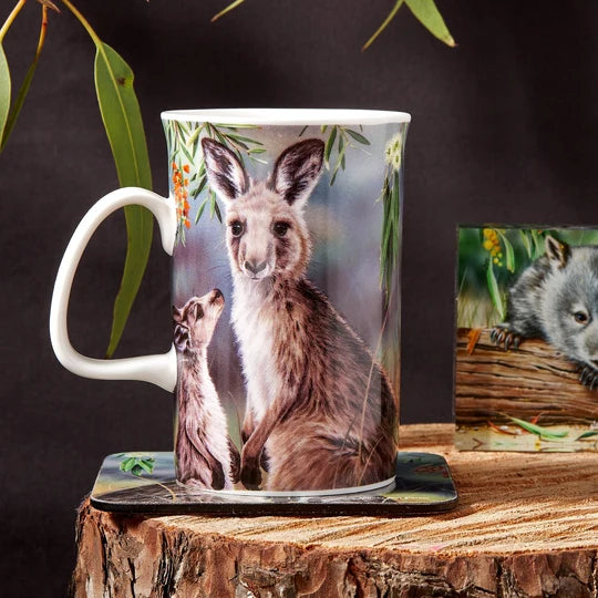 Ashdene Fauna of Australia Can Mug | Kangaroo & Joey