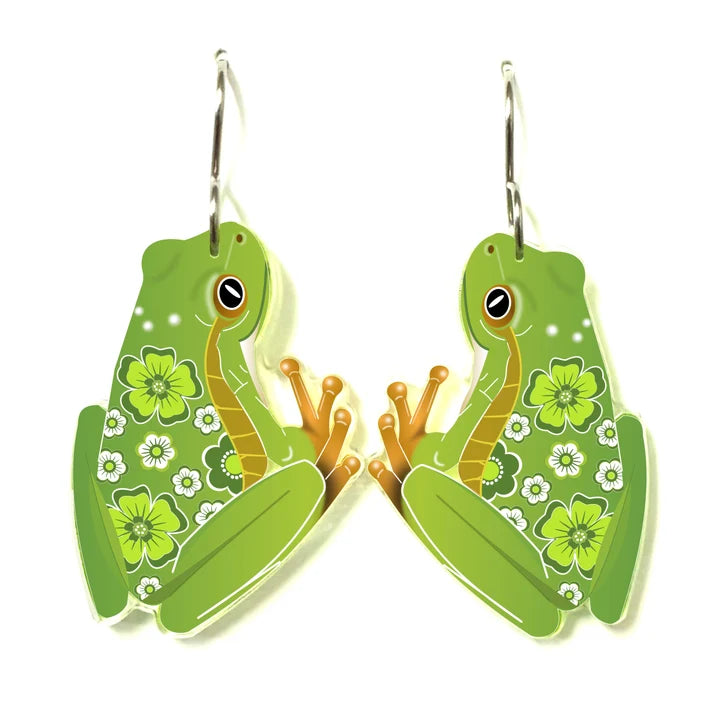 Smyle Designs | Green Tree Frog Earrings