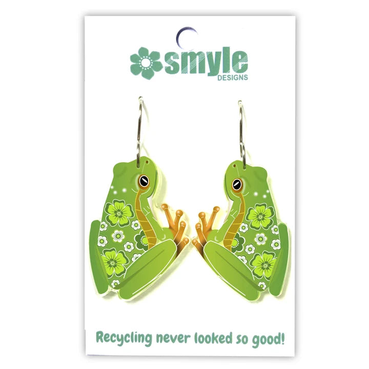 Smyle Designs | Green Tree Frog Earrings
