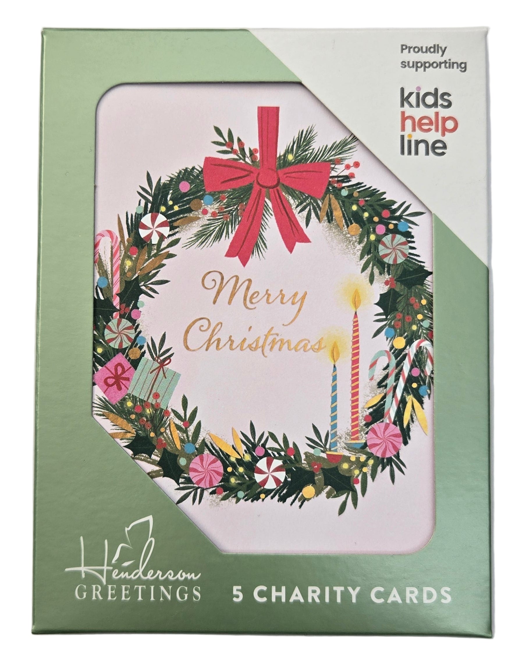 Henderson Greetings 2025 Christmas Boxed Cards | Bow Wreath