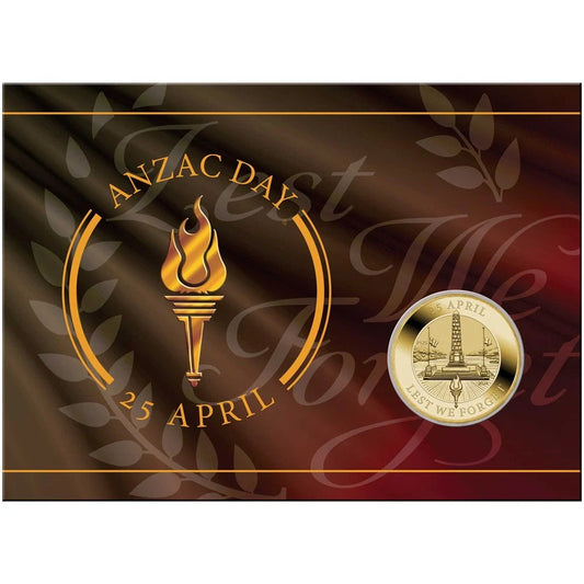 Anzac Day 2024 Coin in Card Perth Mint