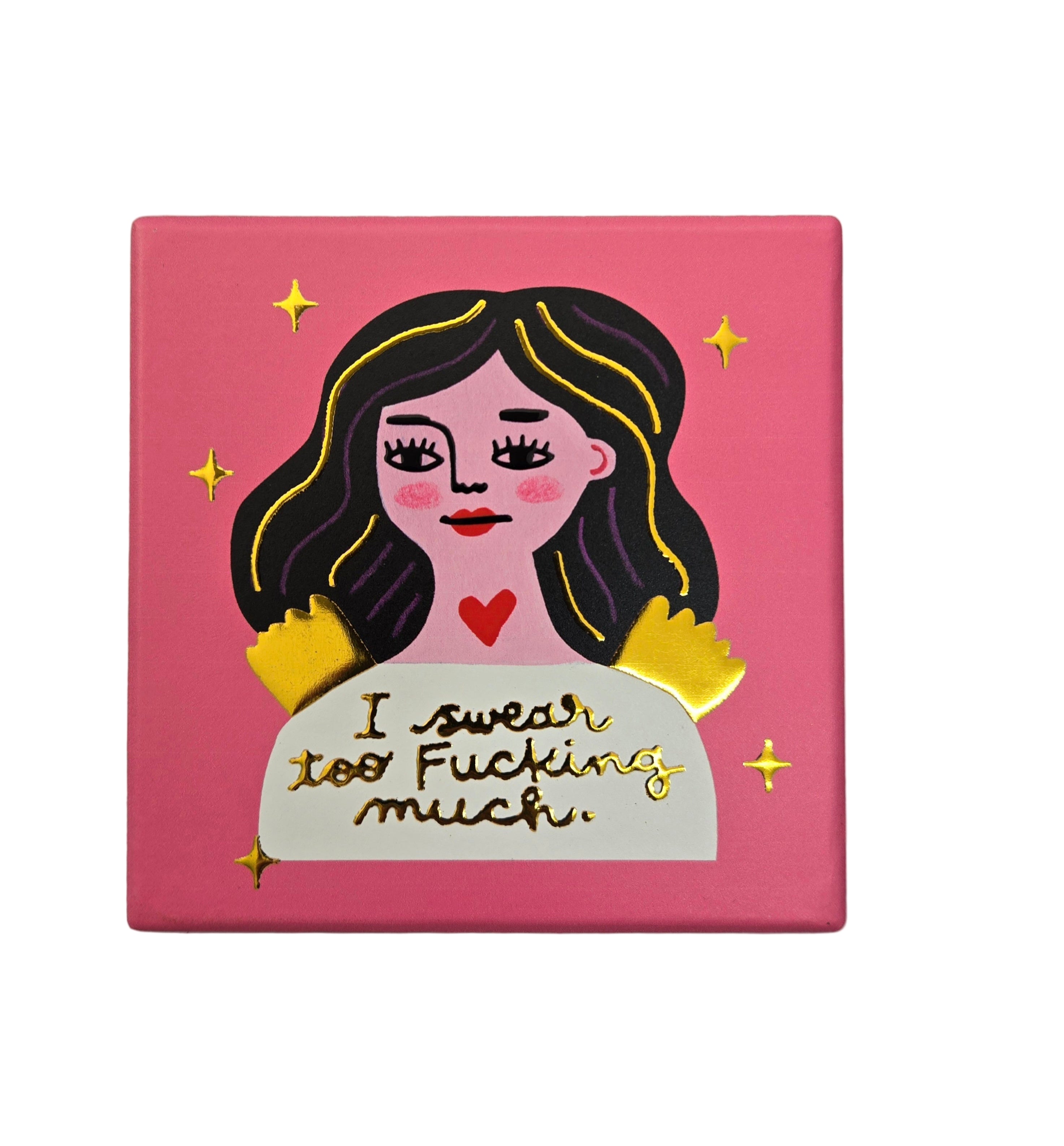 Grumpy Angel Coaster | I Swear Too Fucking Much