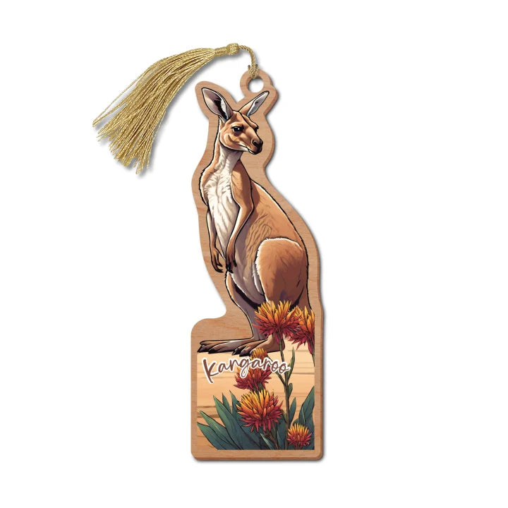 Australian Made Wooden Bookmark | Kangaroo