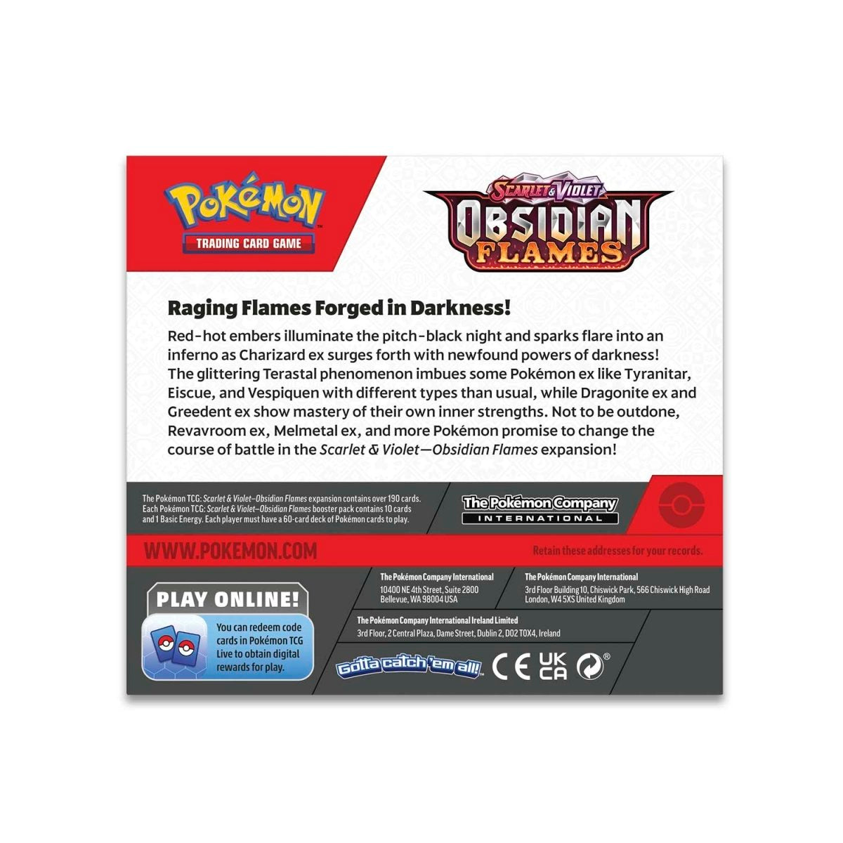 Pokemon Scarlet & Violet Obsidian Flames Booster Pack